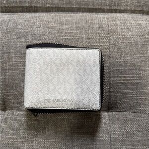 Michael Kors Gray and Black Zip Wallet
